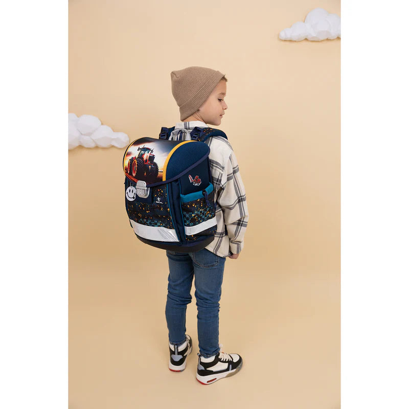 Belmil Classy ergonomisches Schulranzen-Set 4-teilig "Tractron" mit Brustgurt