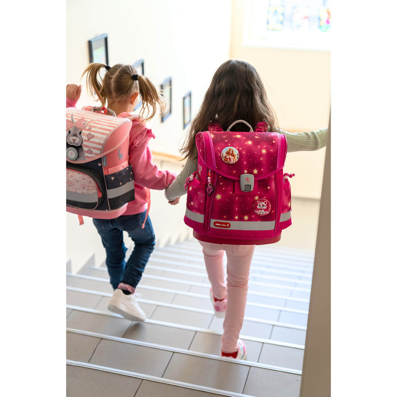Belmil Classy Plus ergonomisches Schulranzen-Set 5-teilig "Pink Star"