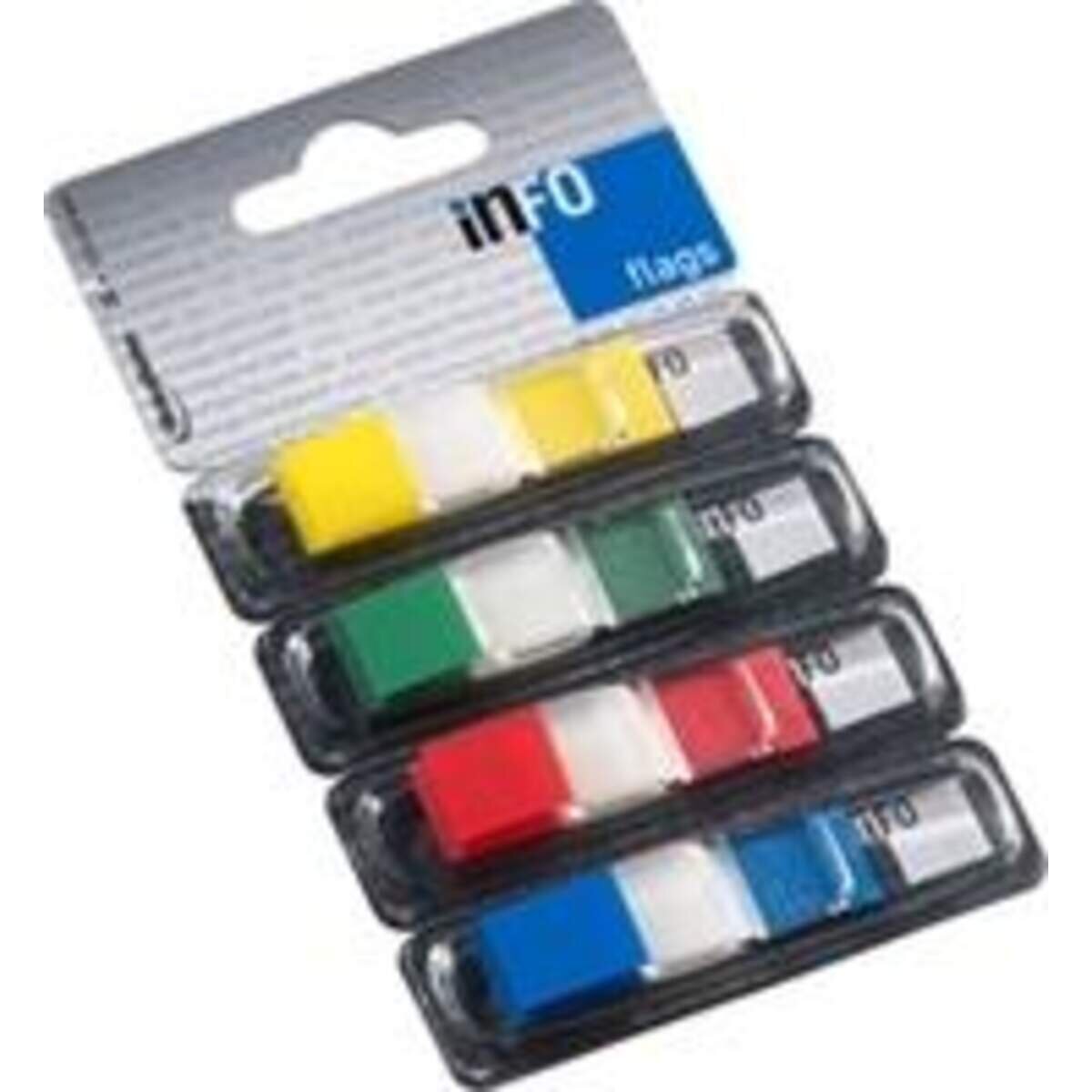 AMC AG INFO Flags Haftnotizen 4 x 36 Blatt, farblich sortiert