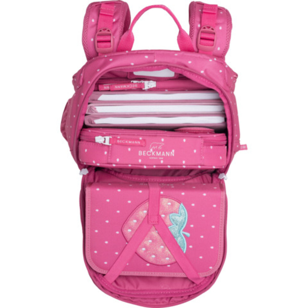 Beckmann Schultaschenset Active Air FLX Strawberry, 6-teilig