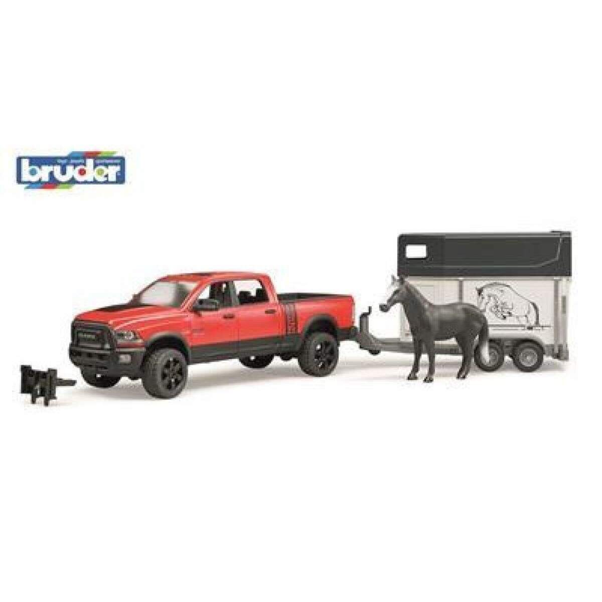 BRUDER® RAM 2500 Power Wagon mit Pferdeanhänger und Pferd