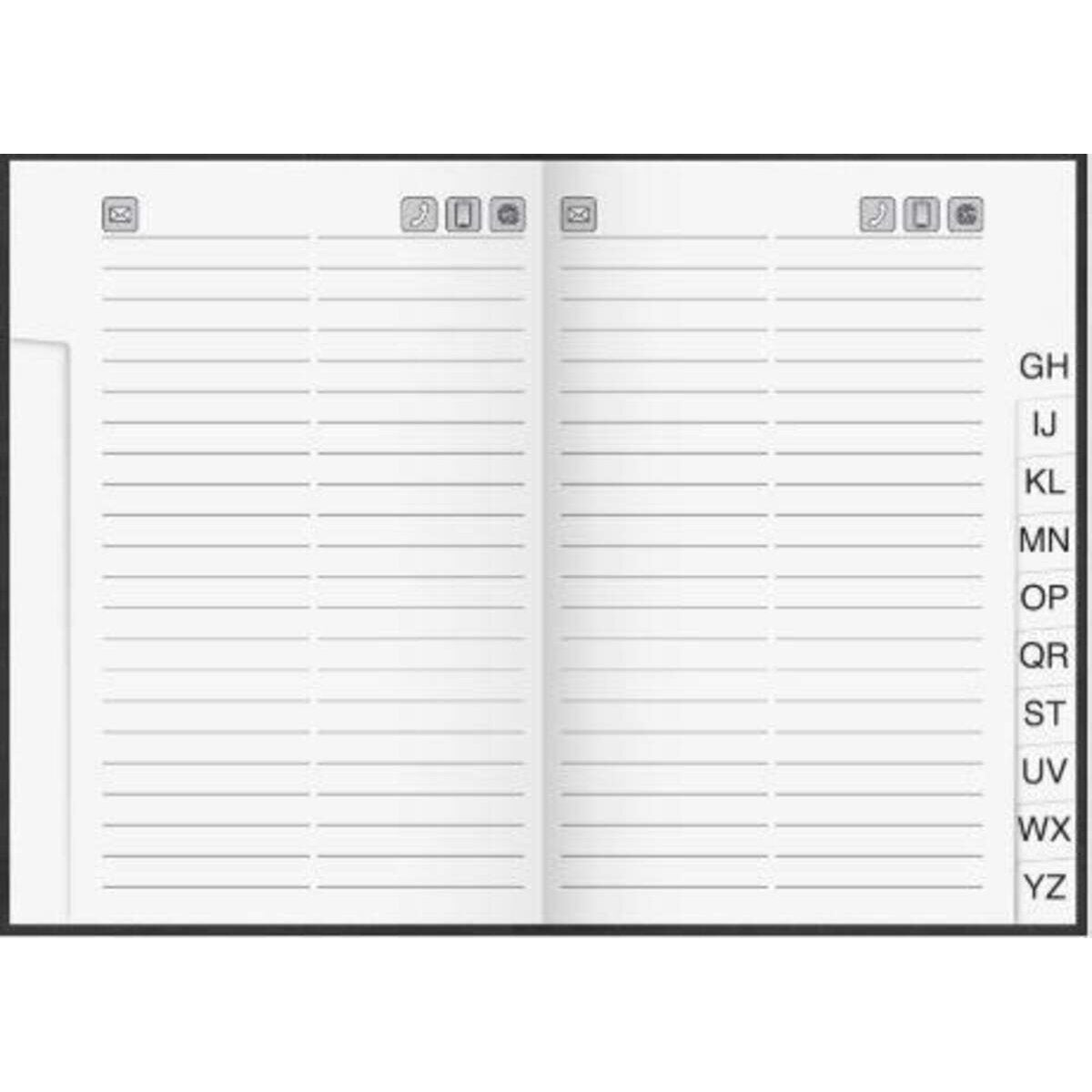 BRUNNEN Adressbuch „Virando“ A5 cm schwarz