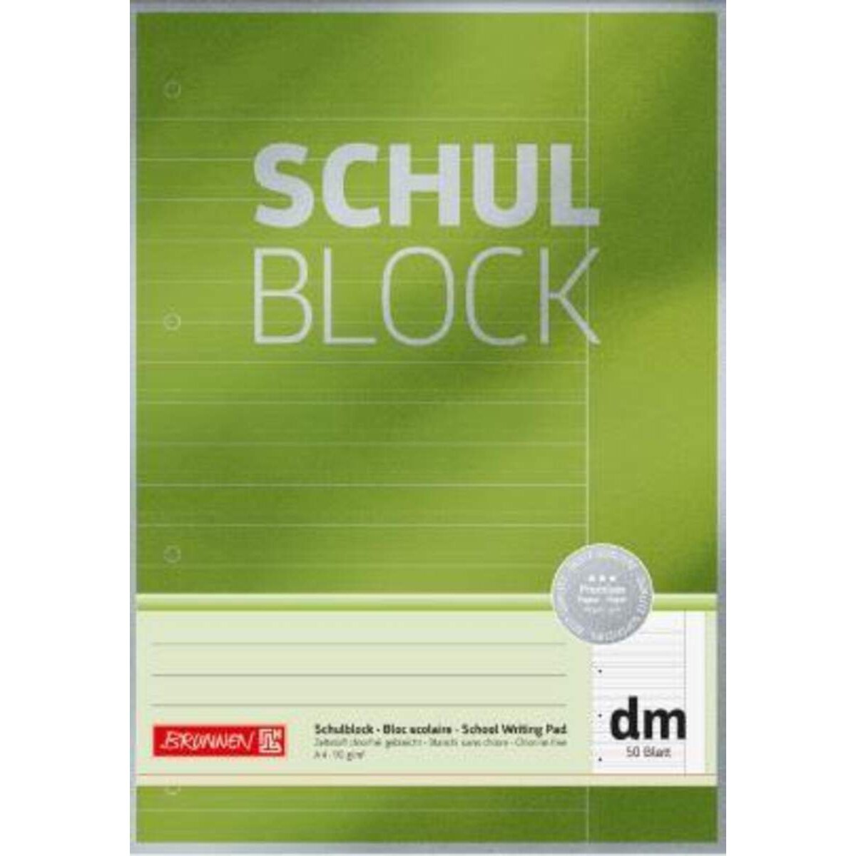 BRUNNEN Schulblock Premium A4 dm