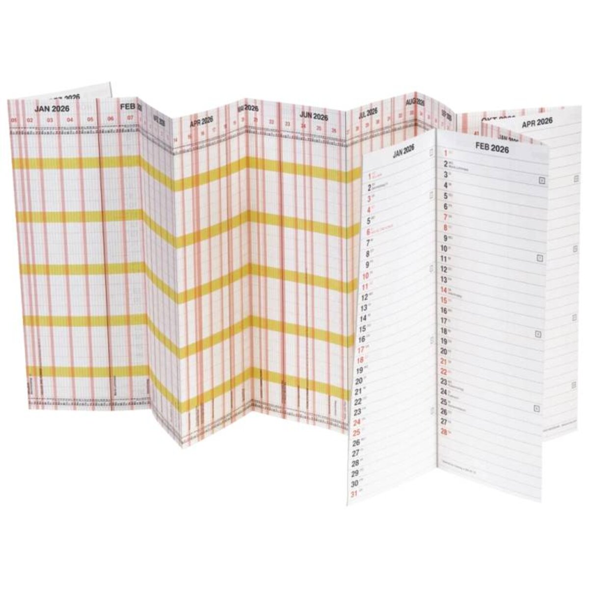 BRUNNEN Urlaubsplaner 2026 Planorama 1380 × 295 mm