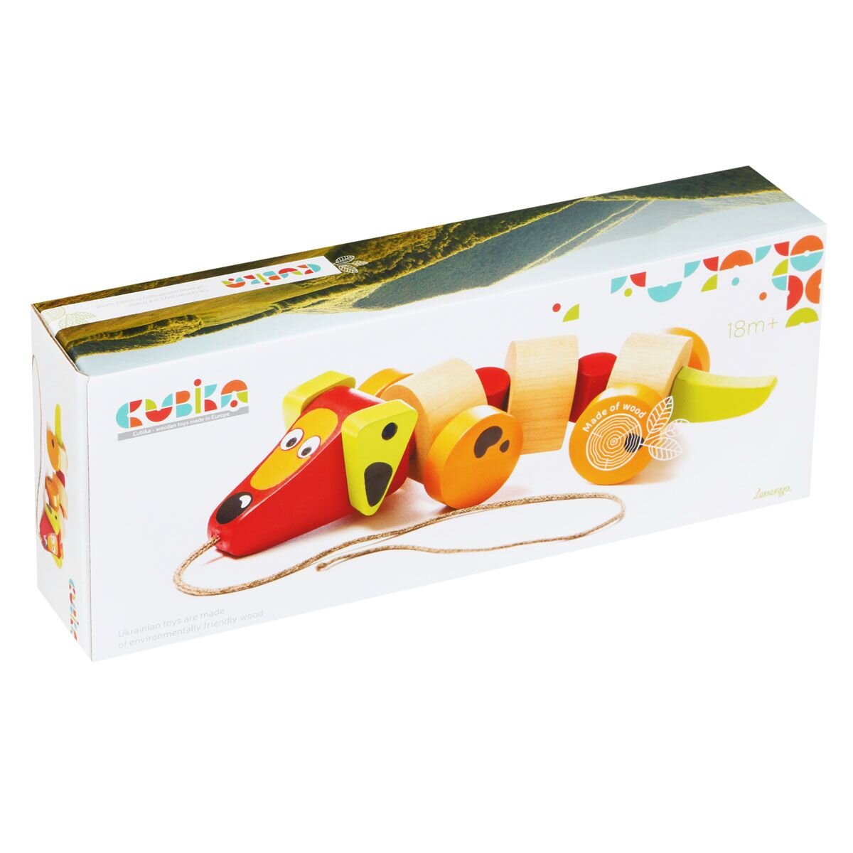 Cubika Holzspielzeug Wursthund «Nachziehdackel»