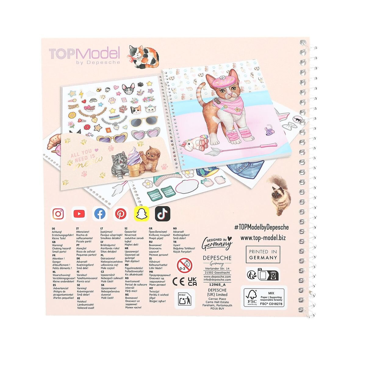 Depesche TOPModel Dress Me Up Stickerbuch KITTY