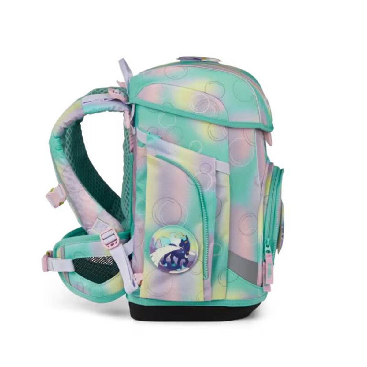 ergobag Cubo Light Schulranzen-Set ZauBärwelt, 5-teilig Rosa Türkis 19 Liter