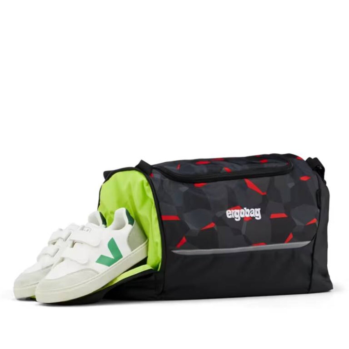 ergobag Sporttasche TaekBärdo grau rot 26,5 Liter 21 x 21 x 42 cm