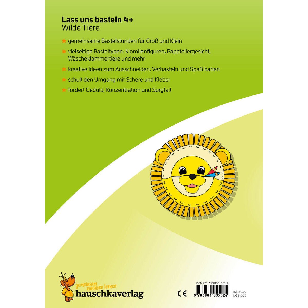 Hauschka Verlag Lass uns basteln - Bastelbuch ab 4 Jahre - Wilde Tiere