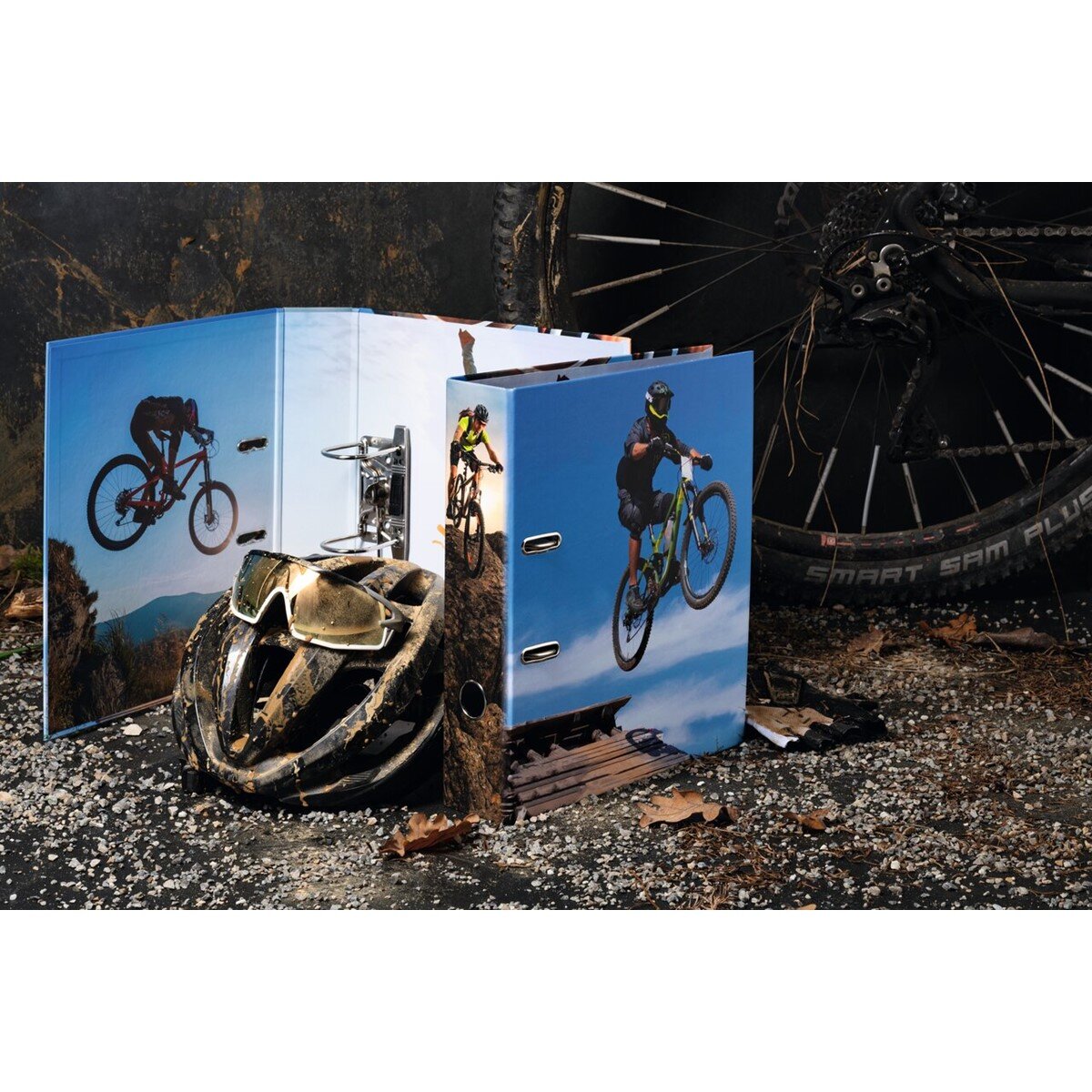HERMA Motivordner Mountain Bike DIN A4 mit Hebelmechanik 7 cm Rückenbreite