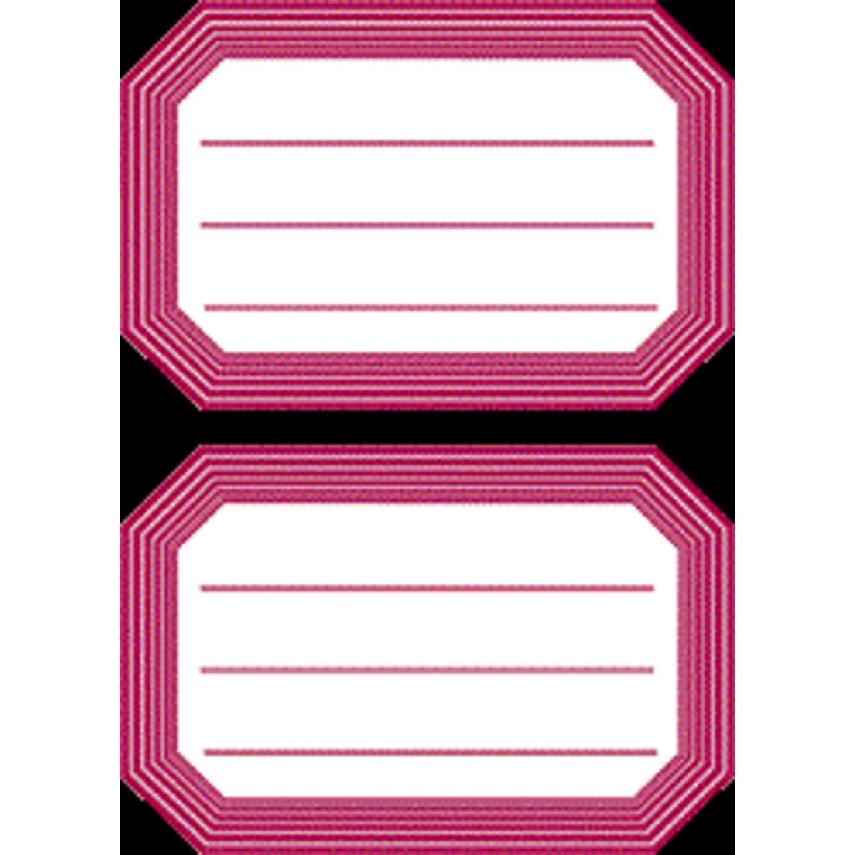 HERMA Schuletiketten mit rotem Rand, liniert, 82 x 55mm, 12 Stück