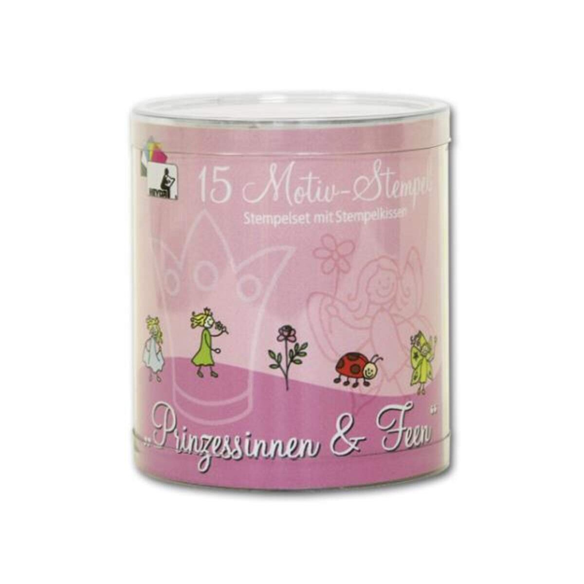 Heyda Motivstempel-Set "Prinzessinnen & Feen", Runddose