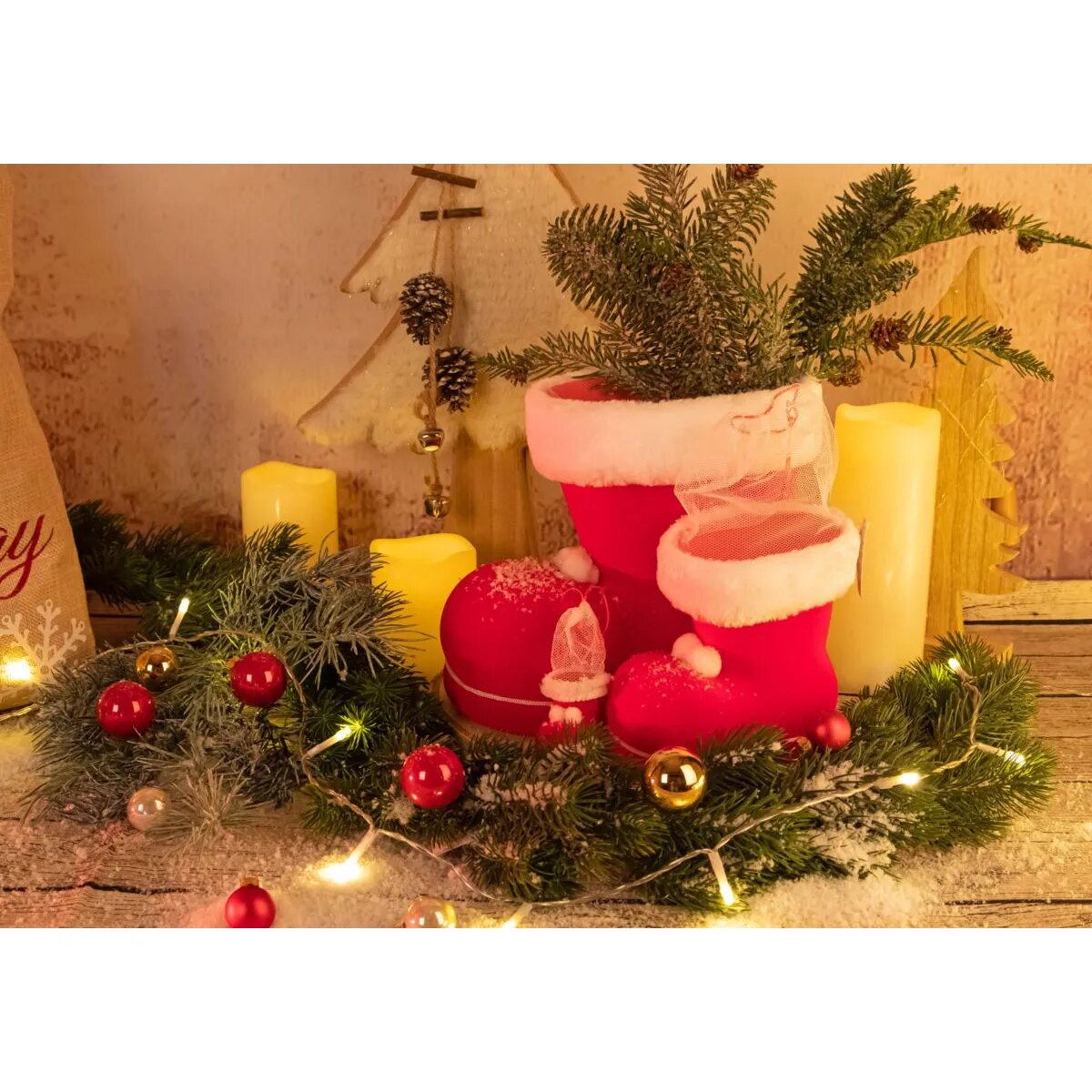 Idena 8550023 Nikolausstiefel rot