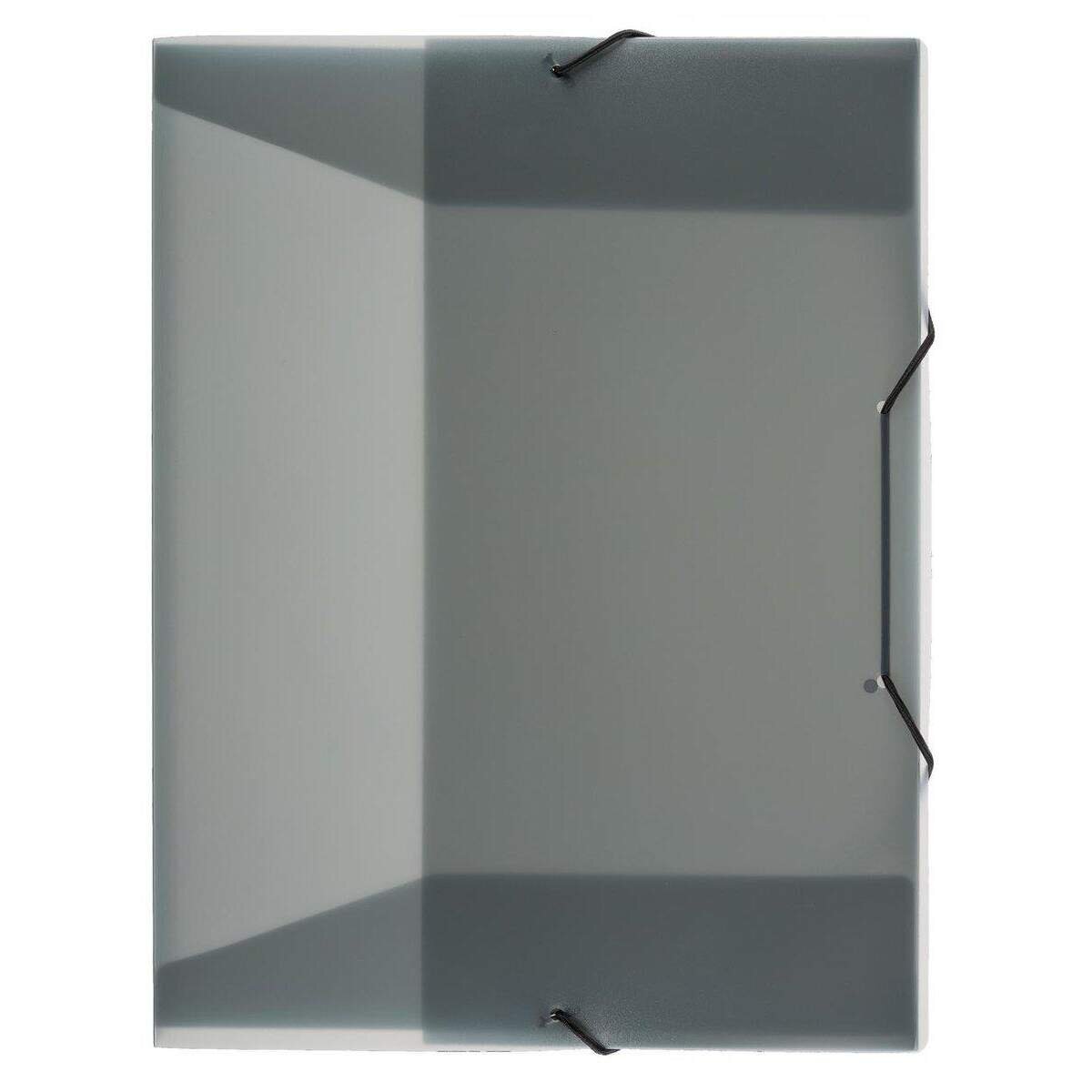 Idena Heftbox, DIN A4, Gummizug, PP, transluzent, schwarz