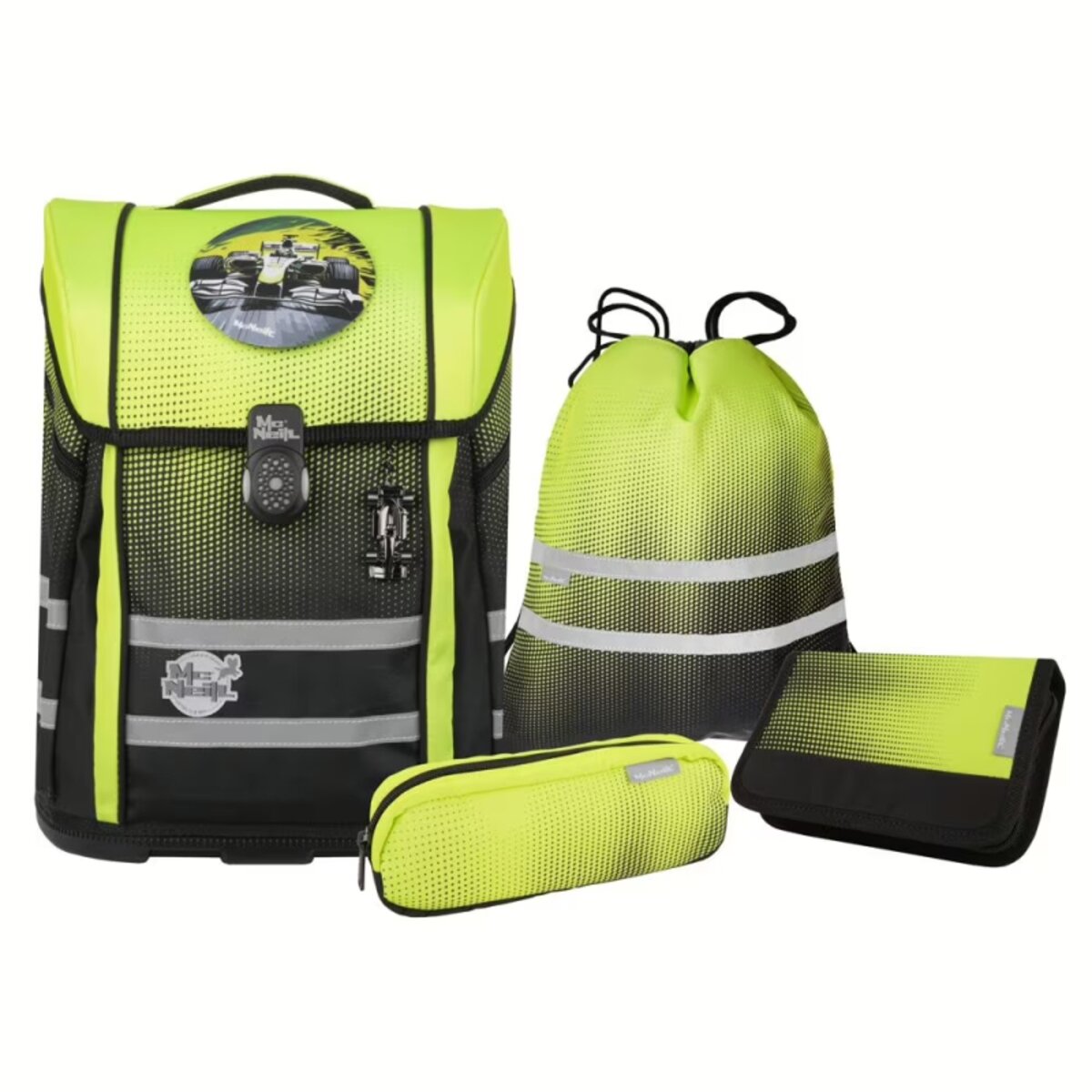 MCNeill Schulranzen Set Perfecto 5tlg. Gradient Lemon
