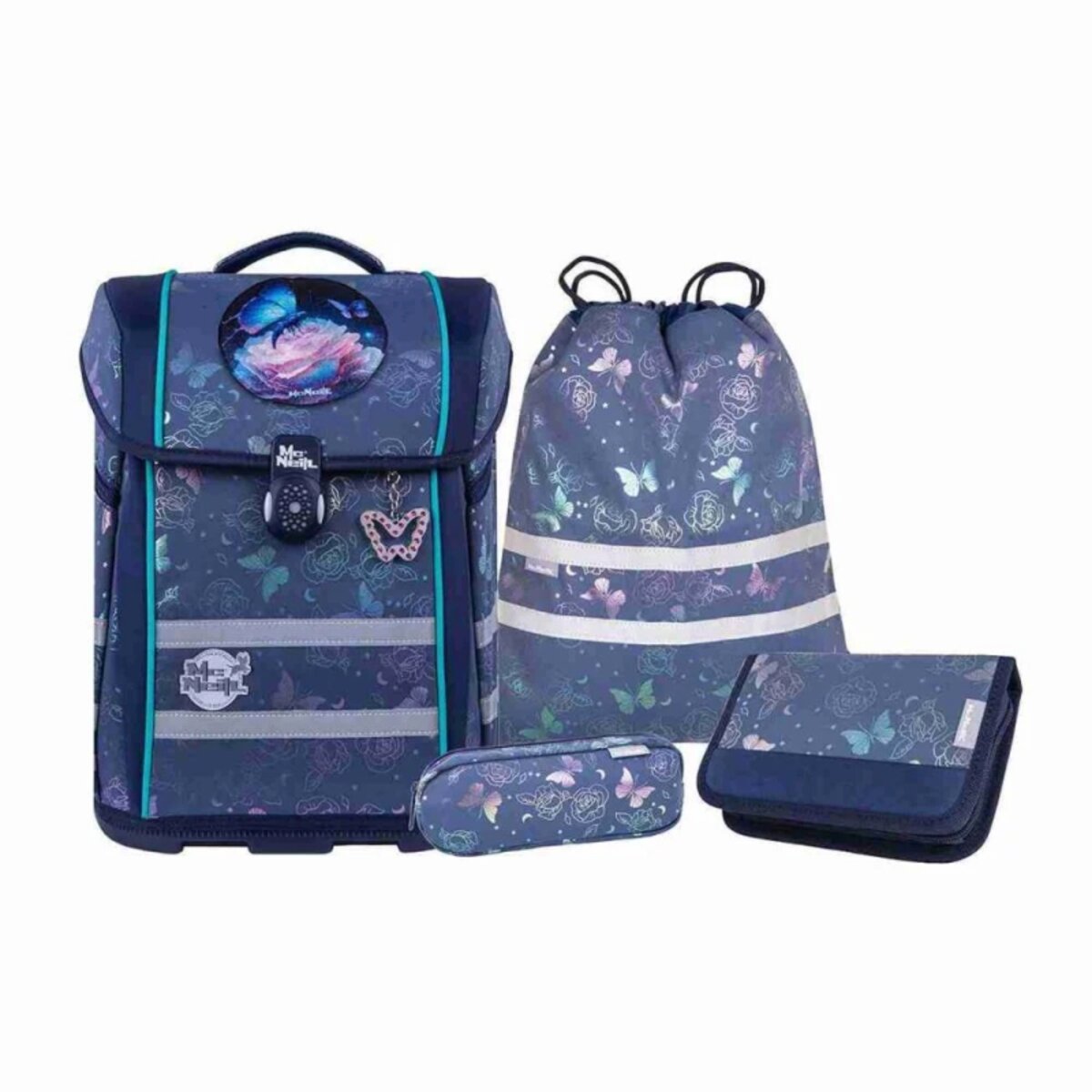 MCNeill Schulranzen Set Perfecto 5tlg. Roses