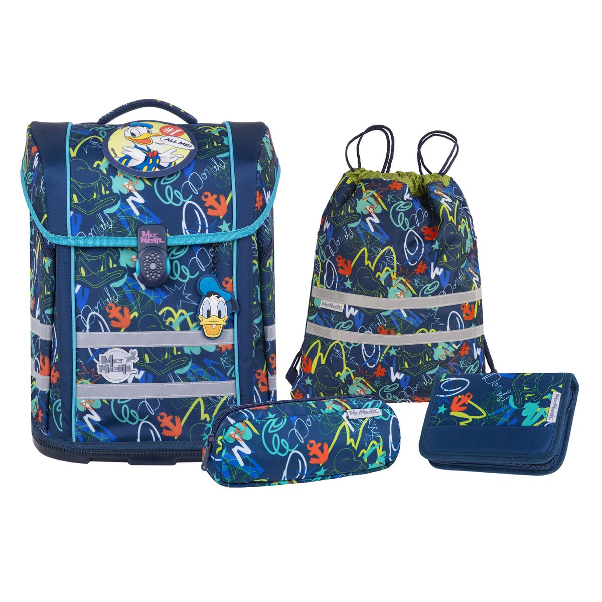 MCNeill Schulranzen Set Perfecto 5tlg. Disney Donald Duck