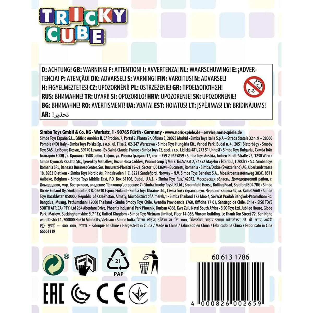 Noris Spiele Zauberwürfel 3x3