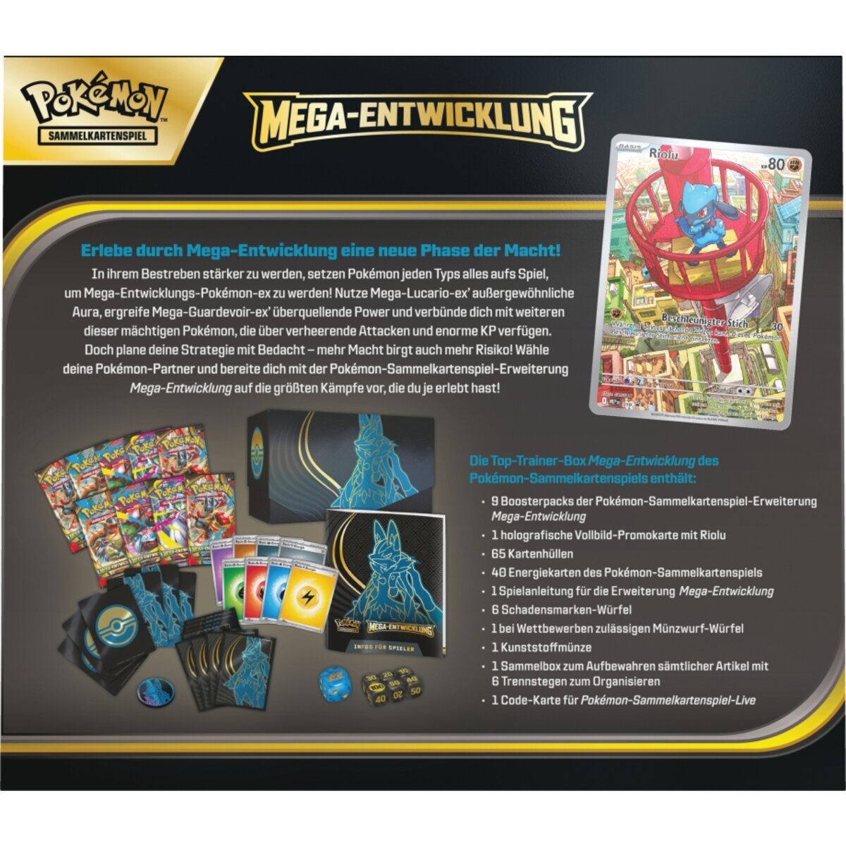 Pokemon Top-Trainer-Box Mega-Entwicklung: Mega-Lucario