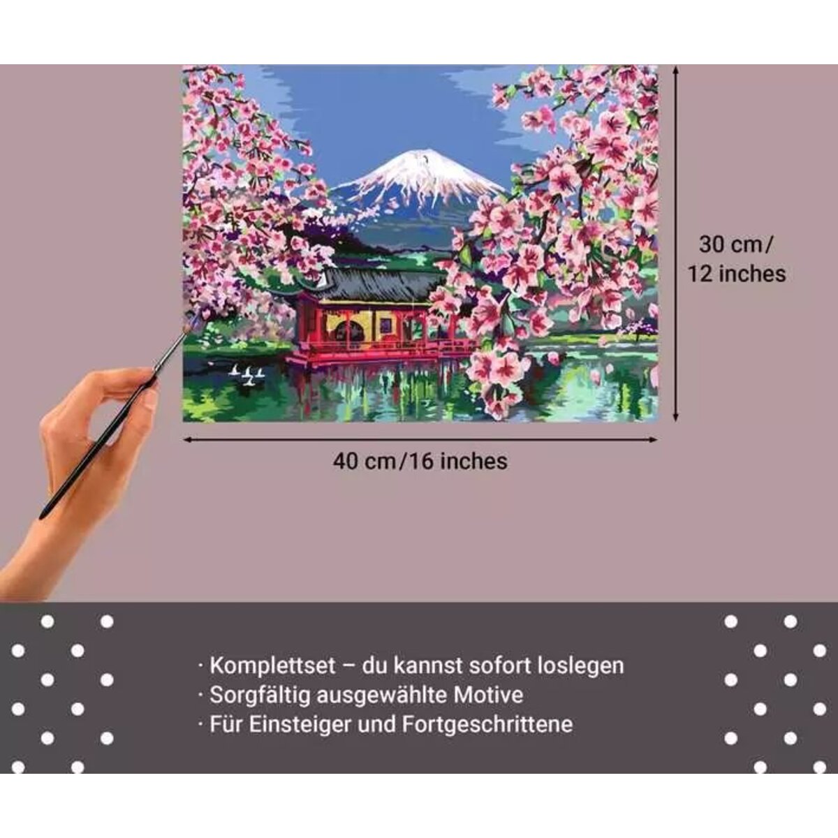 Ravensburger CreArt Malen nach Zahlen - Leinwand Japanische Kirschblüten