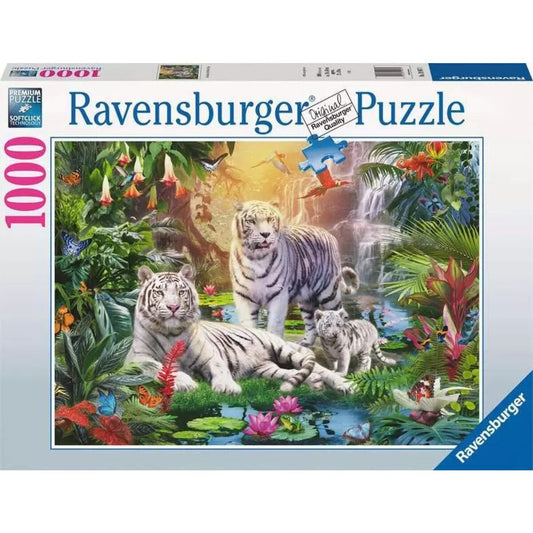 Ravensburger Puzzle - Die Familie der Weißen Tiger, 1000 Teile