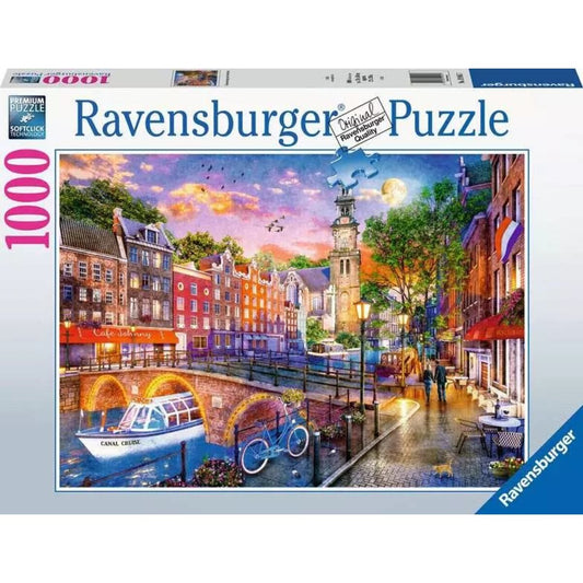 Ravensburger Puzzle - Sonnenuntergang über Amsterdam, 1000 Teile