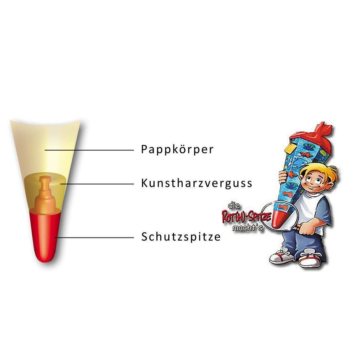 Roth Bastelschultüte 85 cm farbig mit Verschluss rosa
