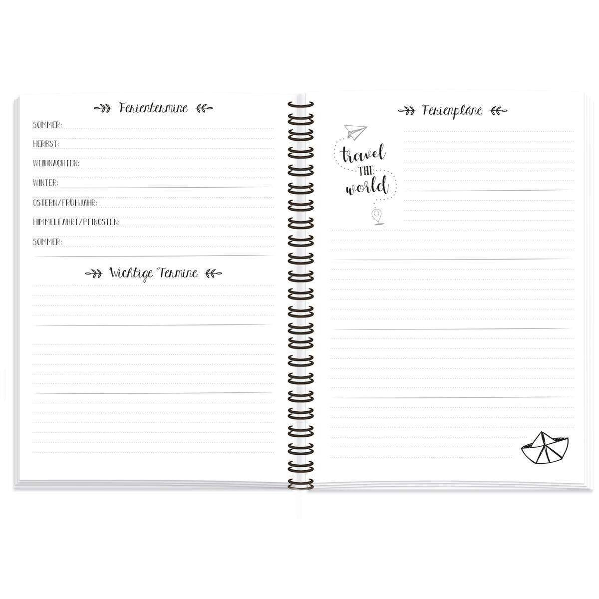 Roth Handlettering-Timer, 16,5 x 23,0 cm, 1 Woche 1 Seite, immerwährend, Sea