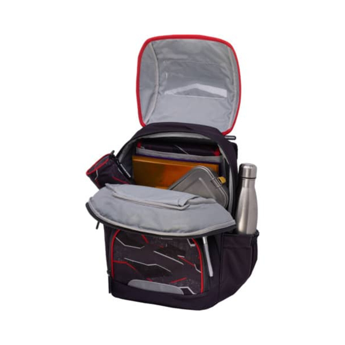 SCHNEIDERS Schultaschenset Shadow Spy black red