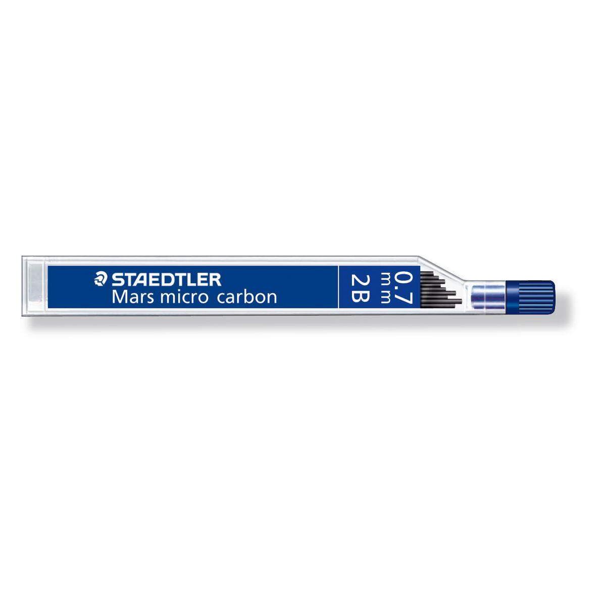 STAEDTLER® Mars® micro carbon 250 Mine für Druckbleistift, Dose mit 12 Minen, Linienbreite 0.7 mm, 2B