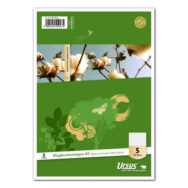Staufen Style Ringbucheinlagen Lin5 A5 50 Blatt 70g/qm 5mm kariert