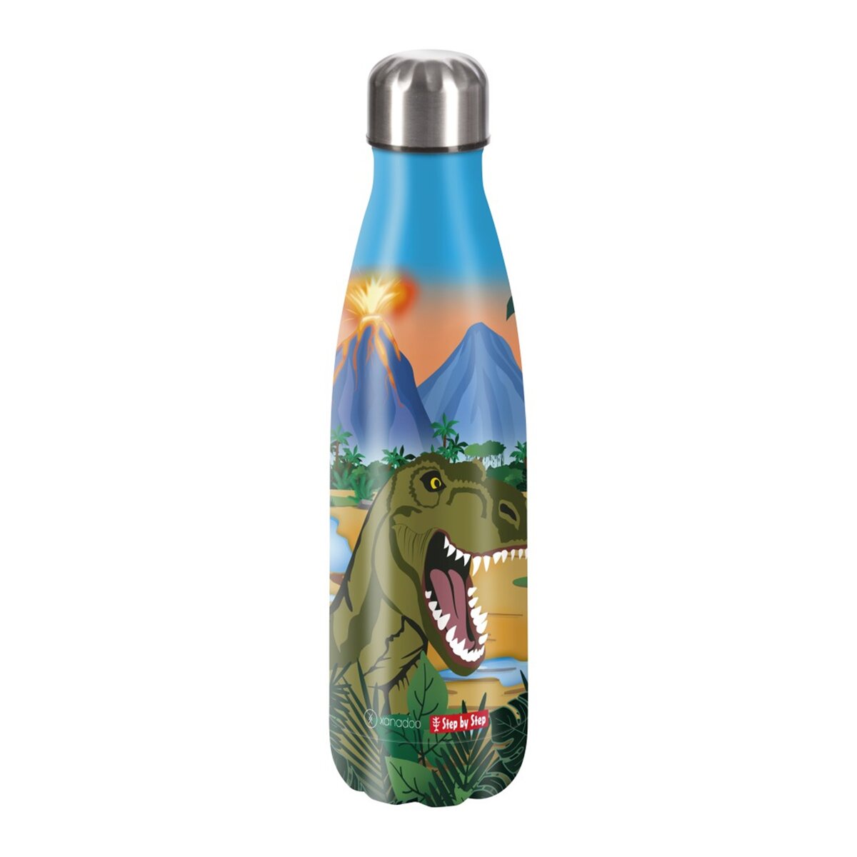 Step by Step Isolierte Edelstahl-Trinkflasche "Dino Torex"