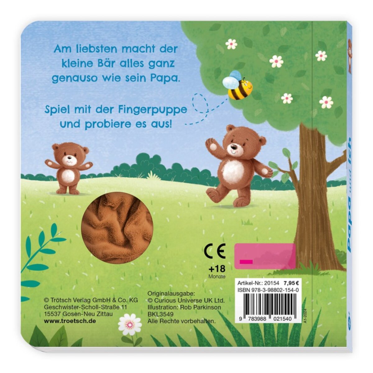 Trötsch Fingerpuppenbuch "Papa und ich"