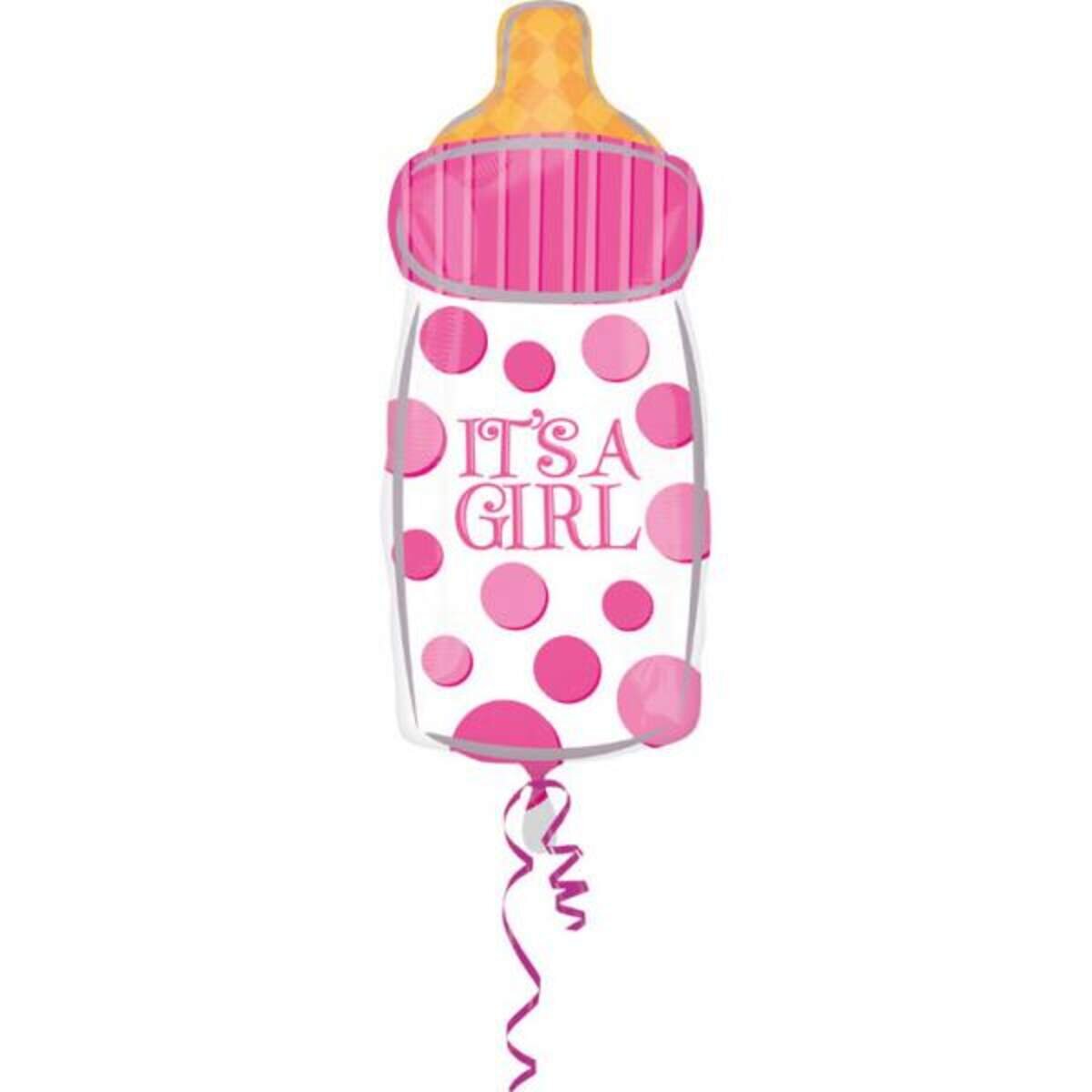 amscan Folienballon Baby Bottle It's a Girl 25 x 58 cm