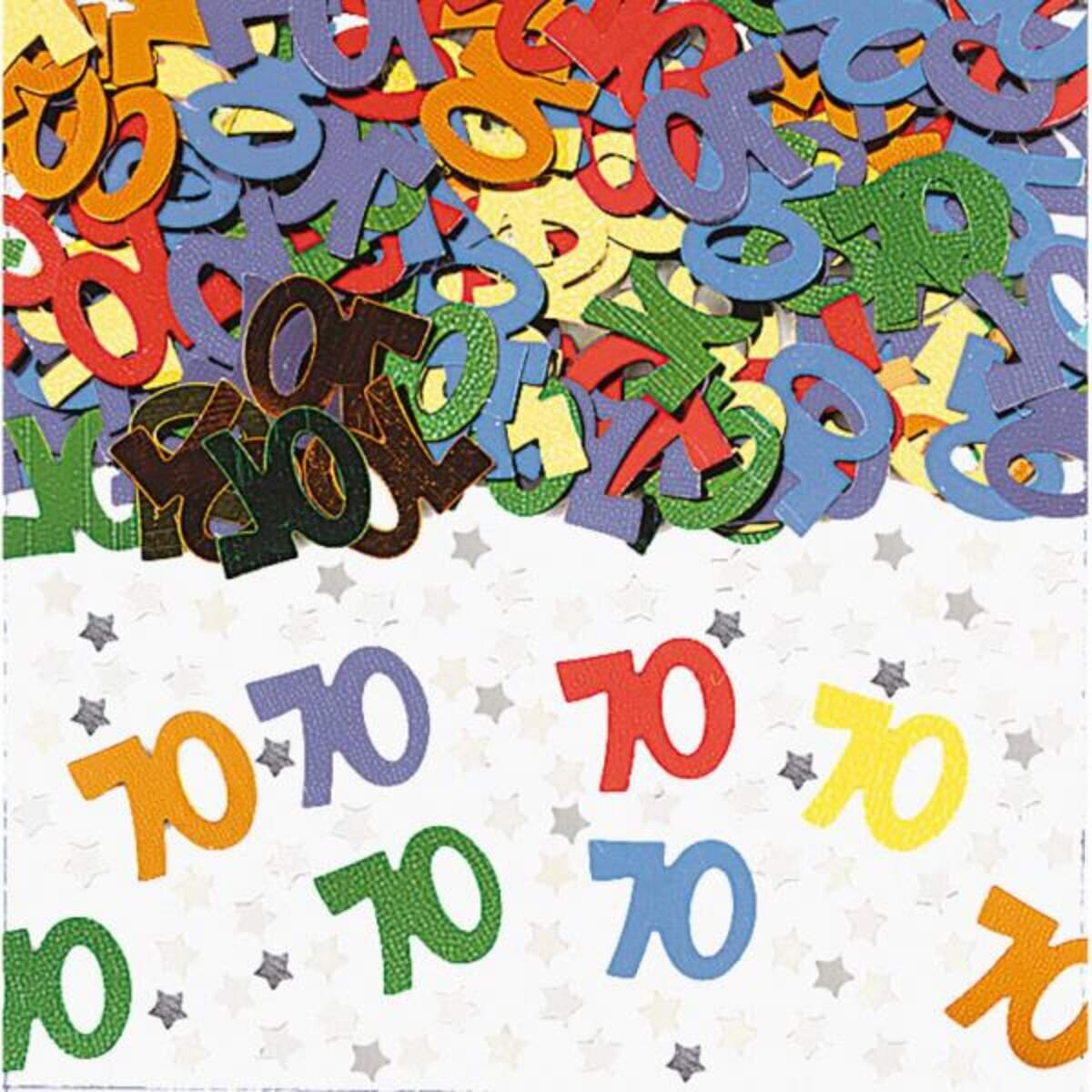 amscan Konfetti bunt Zahl 70, 14 g