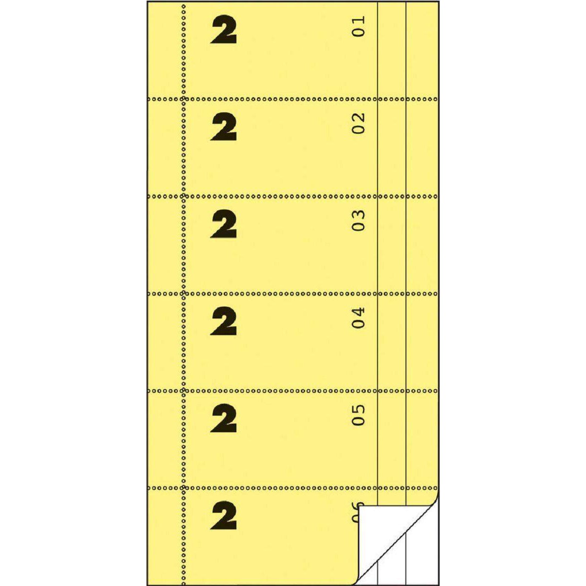 Avery Zweckform 832 Bonbuch, gelb, mit Kellner-Nr. 1-5, 300 Bons