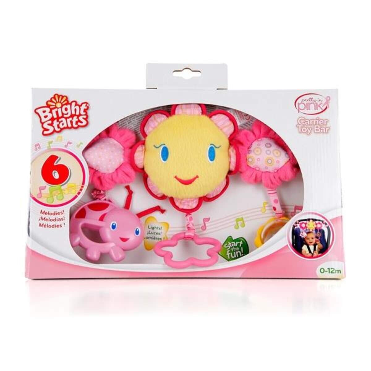 Bright Starts Spielkette Pink Carrier Toy Bar