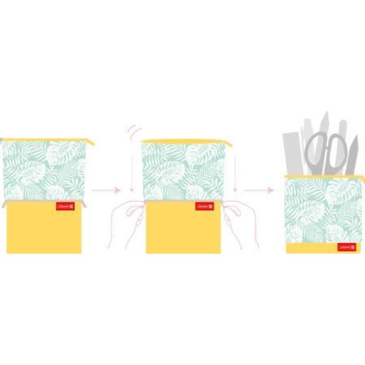 BRUNNEN Etui und Stiftköcher Colours of Summer 18 x 8 cm, gestülpt: Höhe 12 cm, sortiert