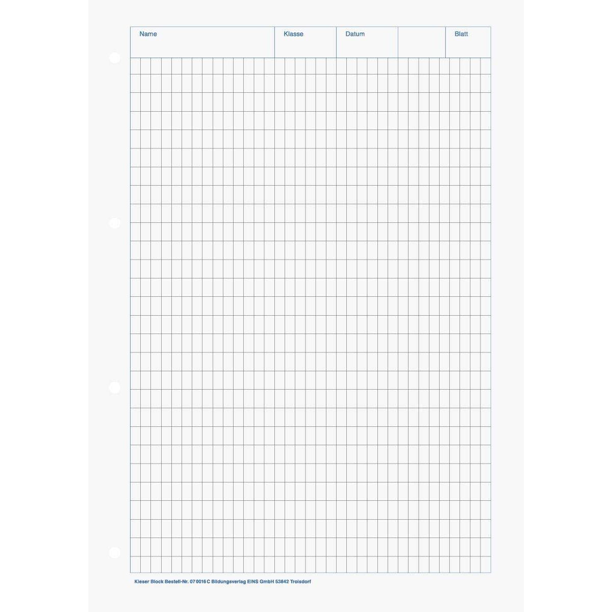 BRUNNEN Kieser-Block A4, 50 Blatt, gelocht, Lineatur 23