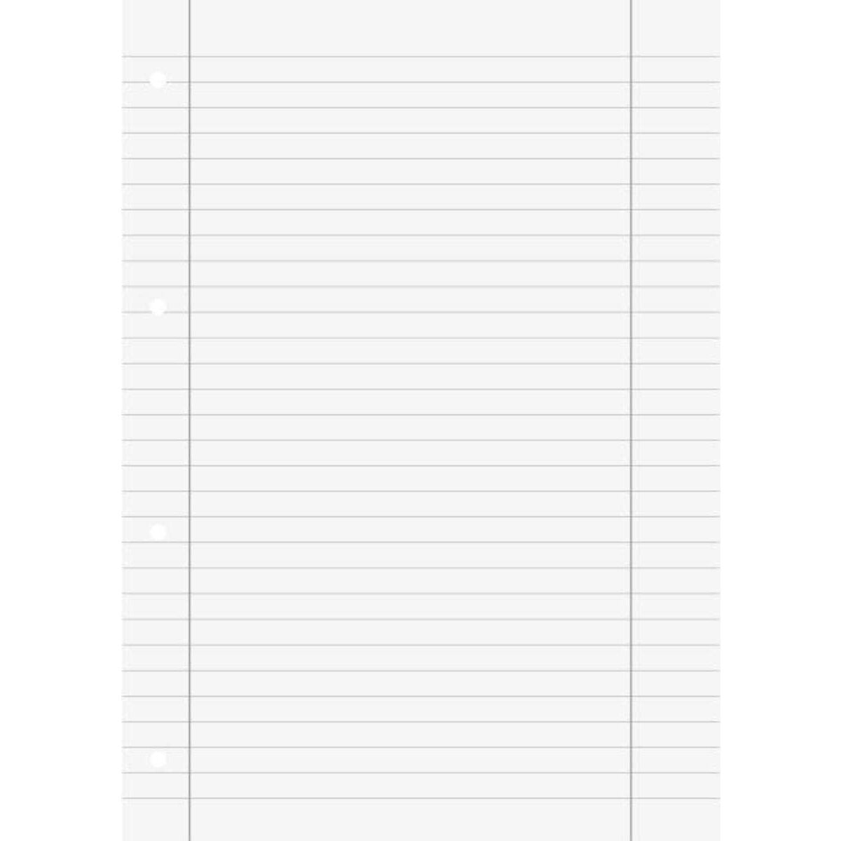 BRUNNEN Schulblock grau A4, 50 Blatt, gelocht, LIneatur 27