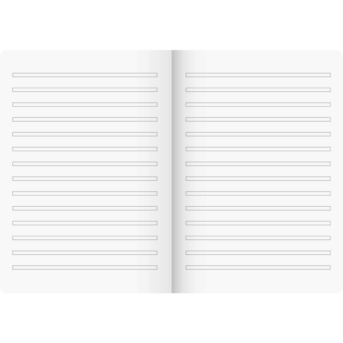 BRUNNEN Schulheft Vivendi A5 14 Liniensysteme, Lin. 3 blau