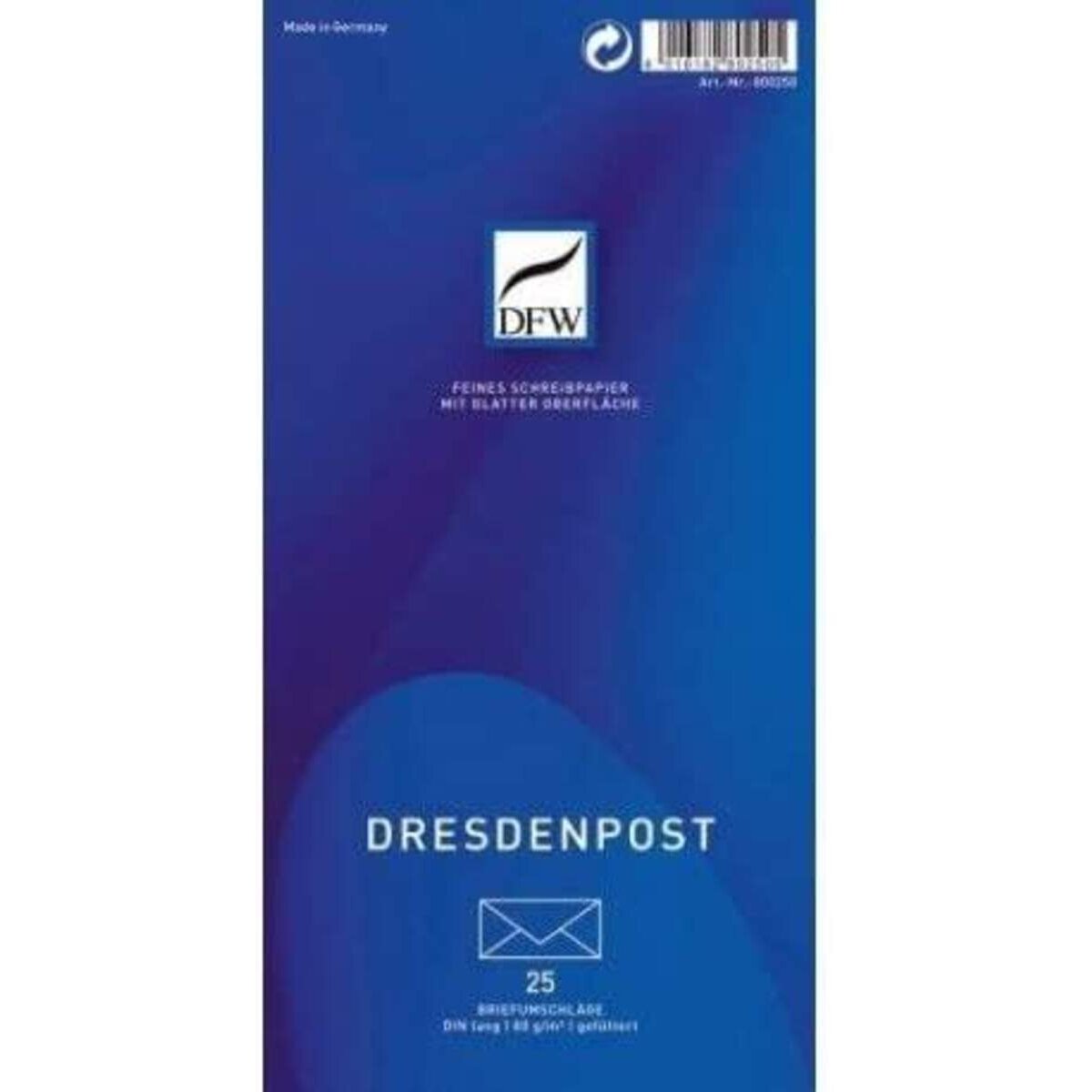 DFW Briefumschlag DresdenPost - DIN lang, gefüttert, 80 g/qm, 25 Stück