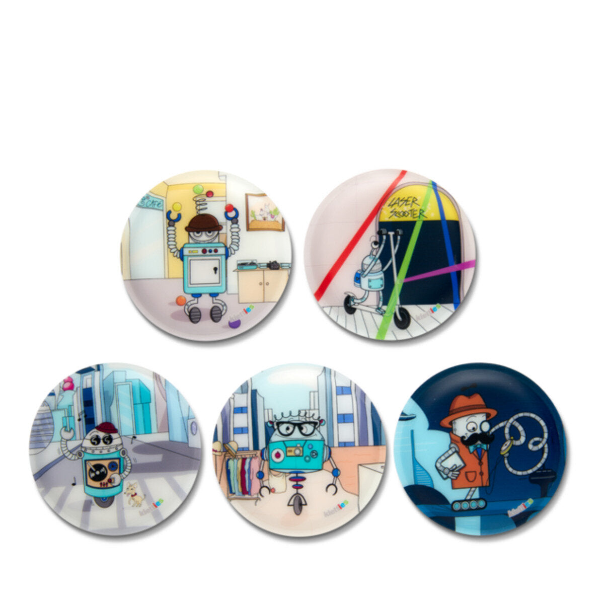 ergobag Kletties-Set Roboter, 5-teilig