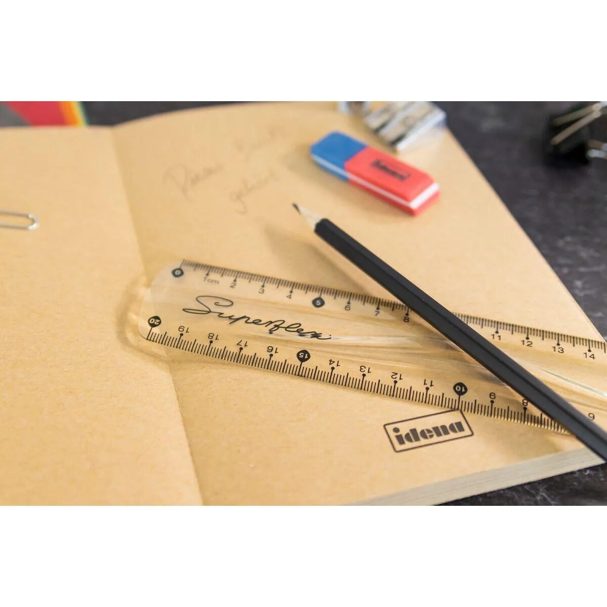 Idena Lineal Flexi, transparent, 20cm