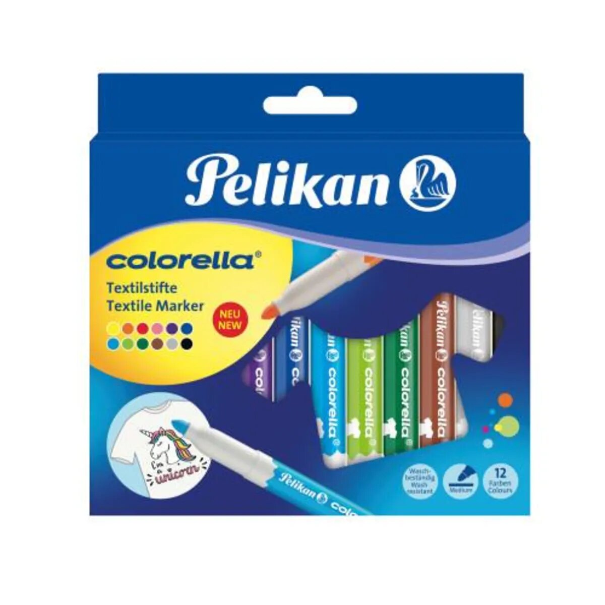 Pelikan Textilstifte Colorella 12 Farben
