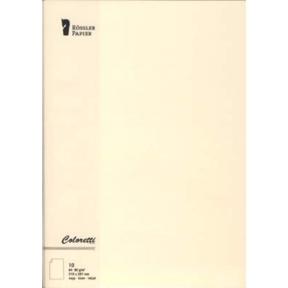 Rössler Coloretti Briefbogen 10 Blatt creme Din A4 80g