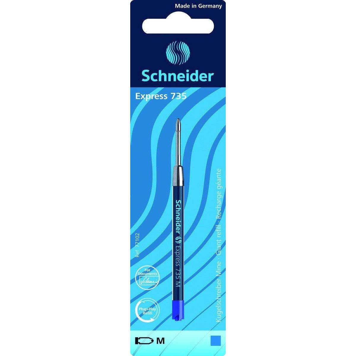 Schneider 77102 Kugelschreibermine 735, M, blau