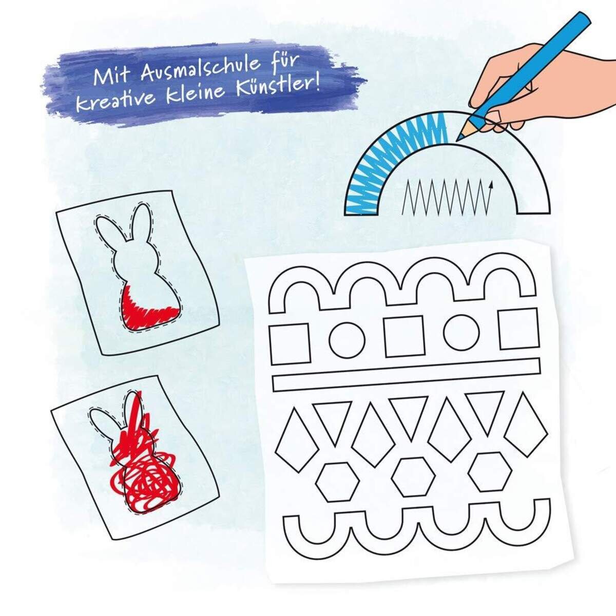 Trötsch Bastelbuch Mein Ausmal Sticker Buch Kindergarten