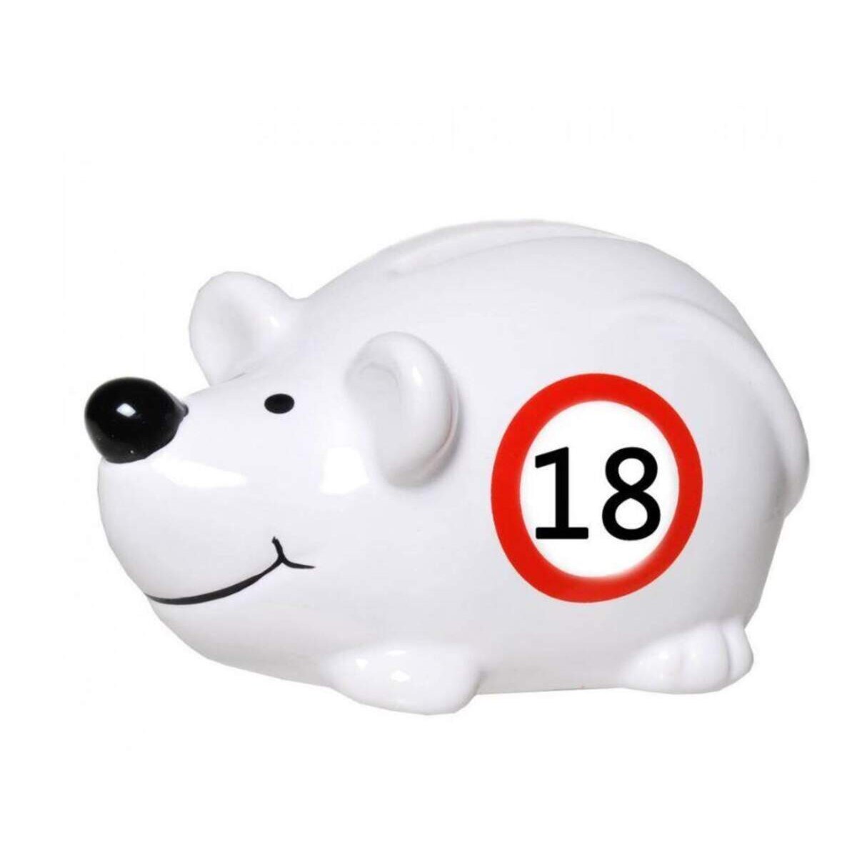 Udo Schmidt Mini-Spardose Maus mit Zahl "18"