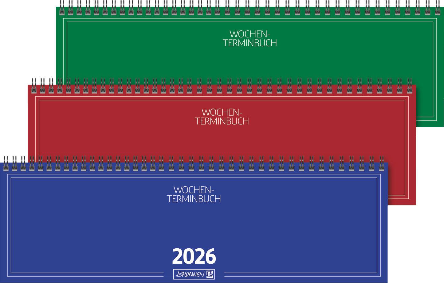 Querterminbuch Mod. 774 2026 | 326×102 mm, Karton, sortiert
